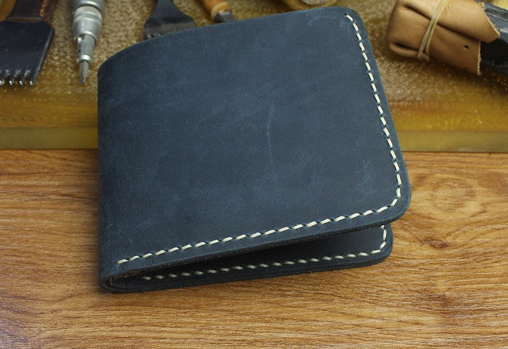 Handmade men's leather bill clamp Michigan olive mens wallet WB