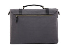 Mens Canvas Leather Briefcase Handbag Work Bag Business Bag for Men - iwalletsmen