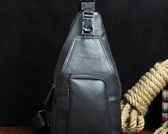 Cool Leather Mens Sling Bag Chest Bag Sling Shoulder Bag Sling Backpacks for men - iwalletsmen