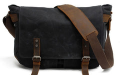 Mens Waxed Canvas Camera Messenger Bag Side Bag Camera Shoulder Bag for Men - iwalletsmen