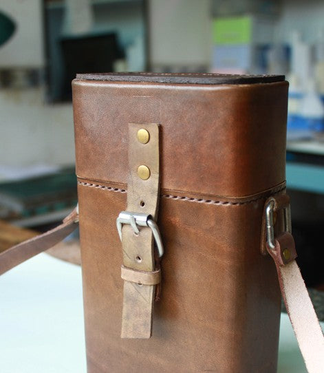 Handmade Leather Mens Box Bag Small Shoulder Bag Messenger Bag for