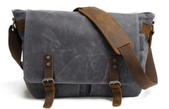 Mens Waxed Canvas Camera Messenger Bag Side Bag Camera Shoulder Bag for Men - iwalletsmen