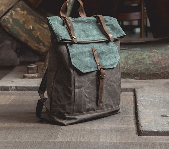 Cool Canvas Gray Travel Bag Mens Backpack Canvas Canvas School Bag for ...