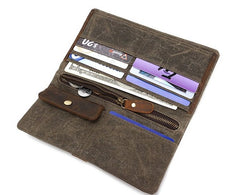 Mens Canvas Long Wallets for men Bifold Cool Men Long Wallet - iwalletsmen