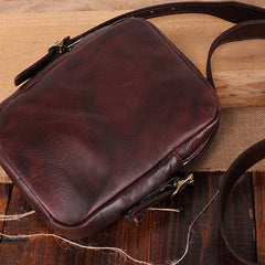 Cool Leather Mens Camera Bag Small Shoulder Bag Crossbody Bags For Men - iwalletsmen