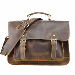 Vitnage Brown Leather Men's Camera Shoulder Bag SLR SIDE BAG Camera Handbag For Men - iwalletsmen