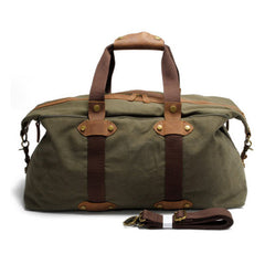 Mens Waxed Canvas Weekender Bag Canvas Travel Bag Shoulder Bag for Men - iwalletsmen