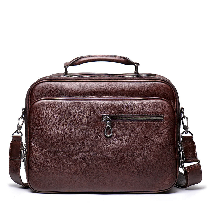 Fashion Brown Leather Men's Professional Briefcase 15‘’ Laptop Briefcase Business Handbag For Men - iwalletsmen