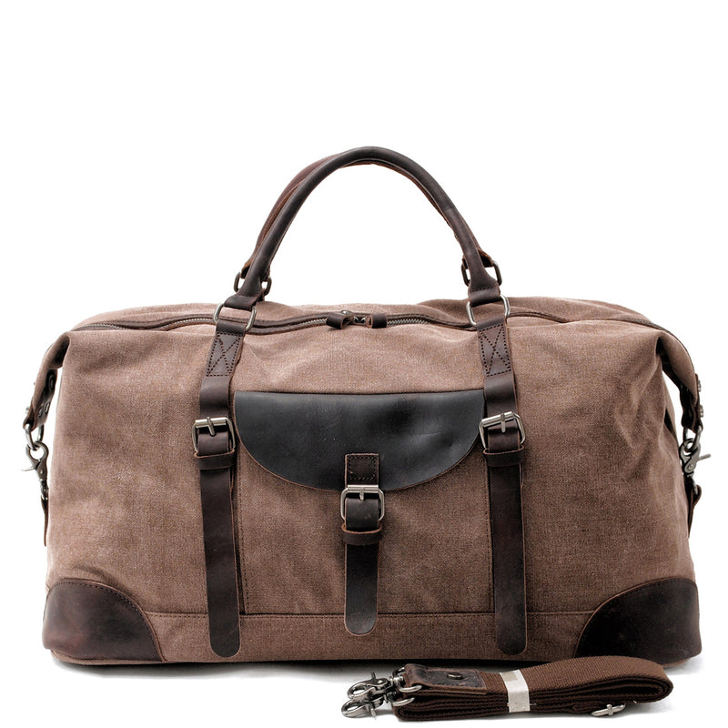 Cool Waxed Canvas Leather Mens Large Travel Weekender Bag Waterproof Duffle bag for Men - iwalletsmen