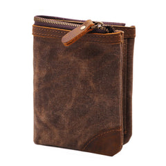 Mens Canvas Small Wallet for men Bifold Cool Men billfold Small Wallet - iwalletsmen