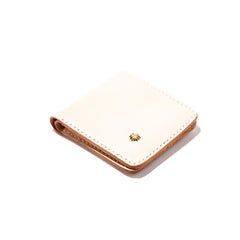 Handmade Beige Leather Mens billfold Wallet Bifold Front Pocket Small Wallet For Men - iwalletsmen