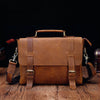 Vintage Leather Briefcase Brown Leather Briefcase Small Leather Briefcase Leather Satchel for Men