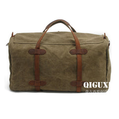 Mens Waxed Canvas Overnight Bag Canvas Weekender Bag Canvas Travel Bag for Men - iwalletsmen