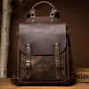 16 laptop backpack Dark Brown Leather Backpack With 15 inch Laptop Men's Leather Backpack 15 inch Laptop Backpack