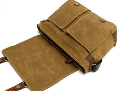 Mens Waxed Canvas Camera Messenger Bag Side Bag Camera Shoulder Bag for Men - iwalletsmen