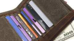 Mens Canvas Small Wallet for men Bifold Cool Men billfold Small Wallet - iwalletsmen