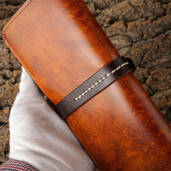 Handmade Leather Mens Clutch Wallet Cool Leather Wallet Long Phone Wallets for Men