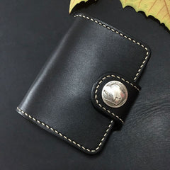 Handmade Leather Mens Cool billfold Wallet Card Holder Small Card Slim Wallets for Men