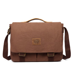 Cool Canvas Mens 15'' Side Bag Shoulder Bag College Bag Messenger Bag for Men - iwalletsmen