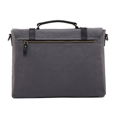 Mens Canvas Leather Briefcase Handbag Work Bag Business Bag for Men - iwalletsmen