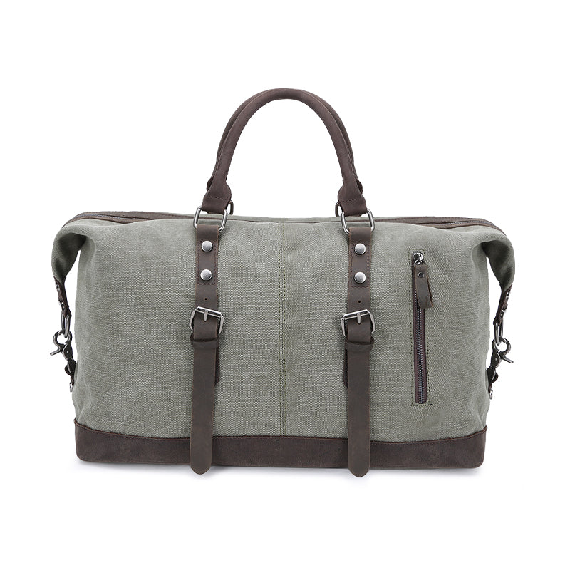 Canvas & Leather Safari Duffle Bag