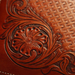 Cool Handmade Chinese Lion Tooled Leather Small Postman Bag Messenger Bag Courier Bag For Men - iwalletsmen