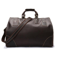 Vintage Leather Mens Large Weekender Bag Travel Bag Duffle Bag - iwalletsmen