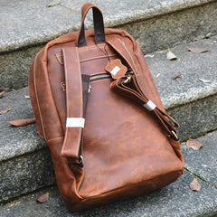 Vintage Leather Men's 13inch Computer Backpack Travel Backpack For Men - iwalletsmen