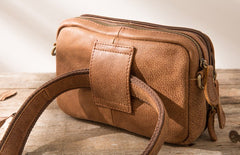 Cool Leather Mens Small Messenger Bags Shoulder Bags for Men - iwalletsmen