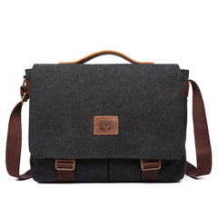 Cool Canvas Mens 15'' Side Bag Shoulder Bag College Bag Messenger Bag for Men - iwalletsmen