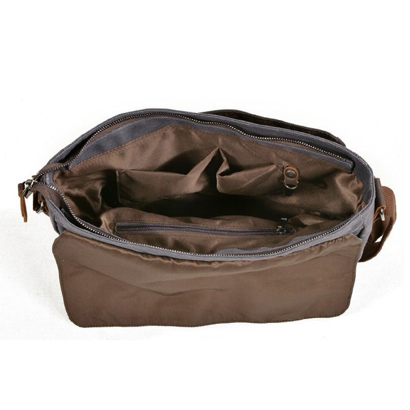 Gootium Canvas Messenger Bag Tan Canvas