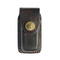 Cool Handmade Leather Mens Dunhill Lighter Case Lighter Holder with Belt Loop For Men - iwalletsmen