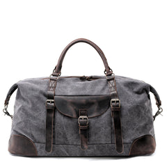 Cool Waxed Canvas Leather Mens Large Travel Weekender Bag Waterproof Duffle bag for Men - iwalletsmen