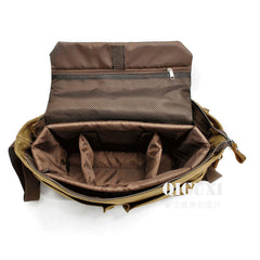 Mens Waxed Canvas Camera Messenger Bag Side Bag Camera Shoulder Bag for Men - iwalletsmen