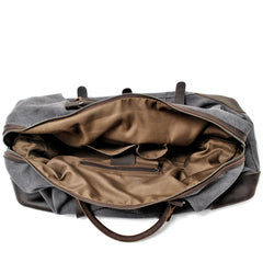 Cool Waxed Canvas Leather Mens Large Travel Weekender Bag Waterproof Duffle bag for Men - iwalletsmen