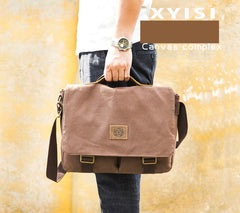 Cool Canvas Mens 15'' Side Bag Shoulder Bag College Bag Messenger Bag for Men - iwalletsmen