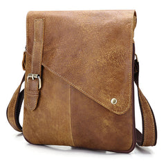 Cool Leather Mens Small Side Bag Messenger Bag Shoulder Bag for Men - iwalletsmen