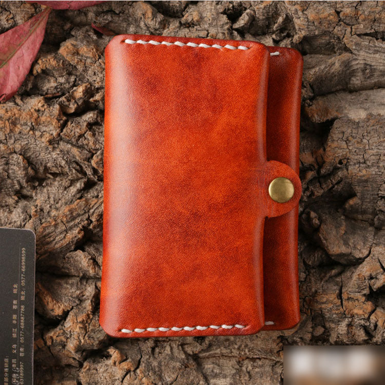 Handmade Leather Mens Cool Slim Leather Wallet Men Small Wallets Card Holders for Men - iwalletsmen