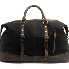 Mens Waxed Large Canvas Weekender Bag Canvas Travel Bag Canvas Overnight Bag for Men - iwalletsmen