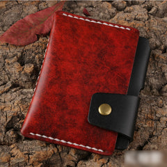 Handmade Leather Mens Cool Slim Leather Wallet Men Small Wallets Card Holders for Men - iwalletsmen