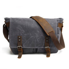 Mens Waxed Canvas Camera Messenger Bag Side Bag Camera Shoulder Bag for Men - iwalletsmen