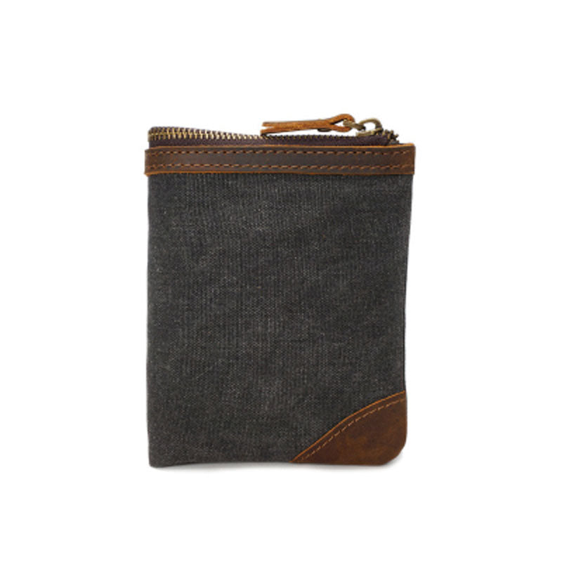 Mens Canvas Small Wallet for men Bifold Cool Men billfold Small Wallet - iwalletsmen