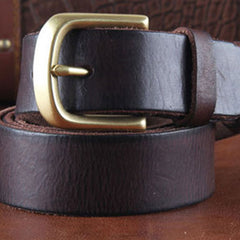 Genuine Leather Punk Rock Biker Trucker Mens Belt Men Black Coffee Belt for Men