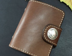 Handmade Leather Mens Cool billfold Wallet Card Holder Small Card Slim Wallets for Men