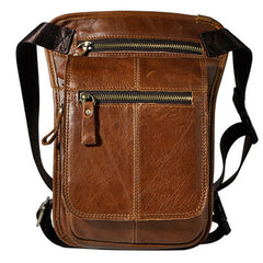 Cool Biker Mens Leather Drop Leg Bag Belt Pouch Waist Bag Side Bag Shoulder Bag for Men - iwalletsmen