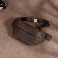 Best Black Leather Fanny Packs Waist Bag Mens Top Sling Bag Bum Bags for Men