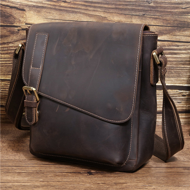 Best Coffee Leather Men s Vertical Side Bag 10 inches Vertical iPad Me iwalletsmen