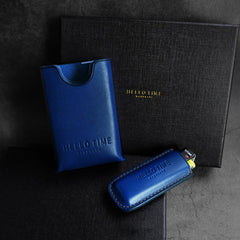 Best Blue Leather Cigarette Case Leather Cigarette Pack Case For Men