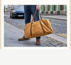 Camel Mens Canvas Large Weekender Bag Canvas Travel Shoulder Bag Large Canvas Duffle Bags for Men - iwalletsmen