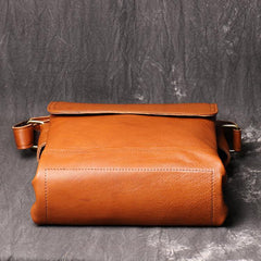 Black LEATHER MEN'S Vertical Side bag  Vertical MESSENGER BAG Small Courier Bag FOR MEN - iwalletsmen